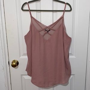 Charlotte Russe Pink Strap Cage CrissCross Flowy Top Plus Size 2X